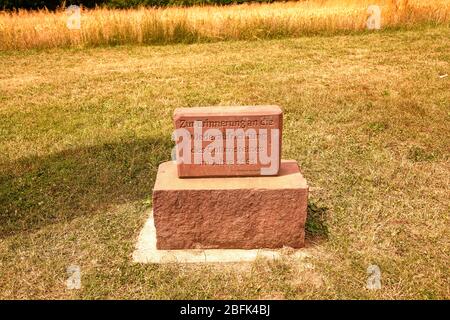 Menhir Gollenstein bei Blieskastel V. Stockfoto