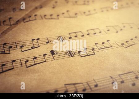 Hintergrund Musik Noten Stockfoto