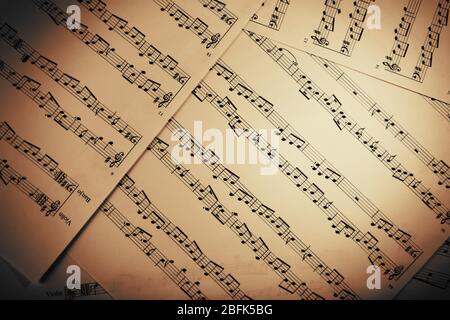 Hintergrund Musik Noten Stockfoto