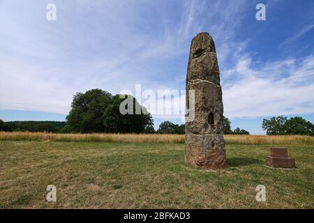 Menhir Gollenstein bei Blieskastel V. Stockfoto