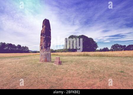 Menhir Gollenstein bei Blieskastel V. Stockfoto