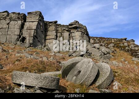 Stanage Edge in Peak District Derbyshire England Stockfoto