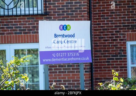 Pflegeheime Brentwood Essex UK, Brentwood Care Center und Dementia Cafe Stockfoto