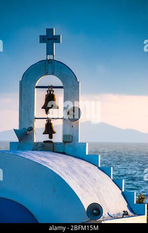 Die Kapelle von Agia Marina (Saint Marina) befindet sich in der Nähe von Archangelos Küstendorf in Lakonia, Peloponnes, Griechenland Stockfoto