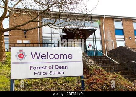 Gewerbe- und Einzelhandelsgrundstück, Coleford, Forest of Dean, Gloucestershire. Stockfoto