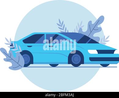Blaue Vorlage für Vektorgrafik. Flache Illustration Stock Vektor