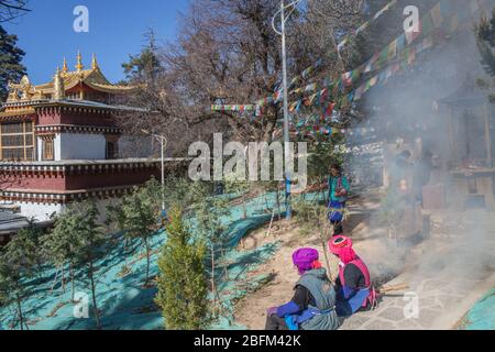 Ringa Buddhistischer Tempel, Shangri La, China 2019 Stockfoto