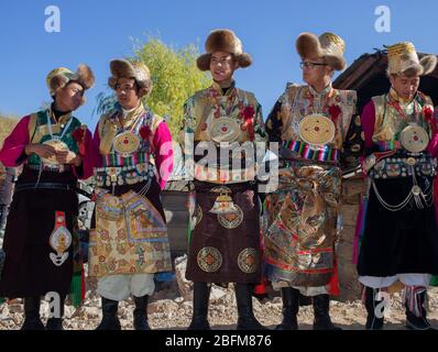 Buddhistisches Hochzeitsfest. Shangri La China 2019 Stockfoto