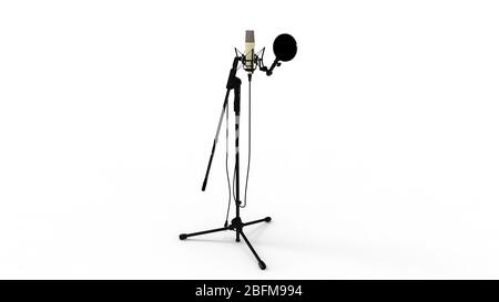 3D-Wiedergabe eines Studiomotos isoliert Stockfoto