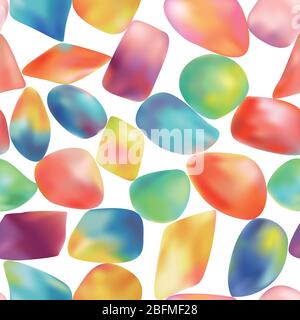 Vektor Bunte Aquarell oder irisierende Halb Edelstein-Effekt Nahtloses Muster Stock Vektor