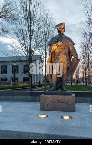 John Hancock Statue in Quincy Massachusetts USA Stockfoto