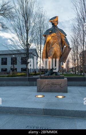 John Hancock Statue in Quincy Massachusetts USA Stockfoto