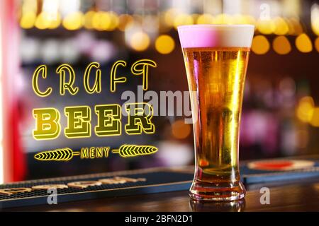 Exklusives frisches Craft-Bier Stockfoto