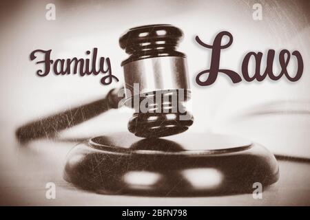 Konzept des Familienrechts Stockfoto