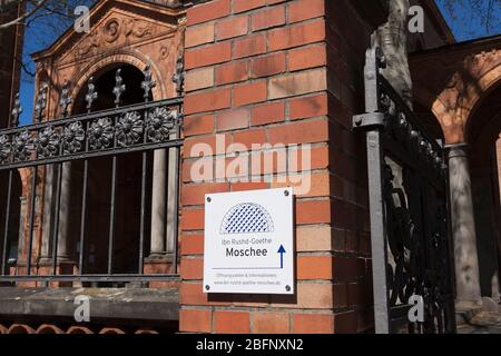 Die ibn Rushd-Goethe Moschee ist die einzige selbst beschriebene liberale Moschee in Deutschland Stockfoto