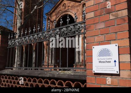 Die ibn Rushd-Goethe Moschee ist die einzige selbst beschriebene liberale Moschee in Deutschland Stockfoto