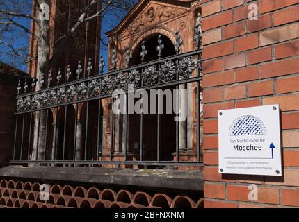 Die ibn Rushd-Goethe Moschee ist die einzige selbst beschriebene liberale Moschee in Deutschland Stockfoto