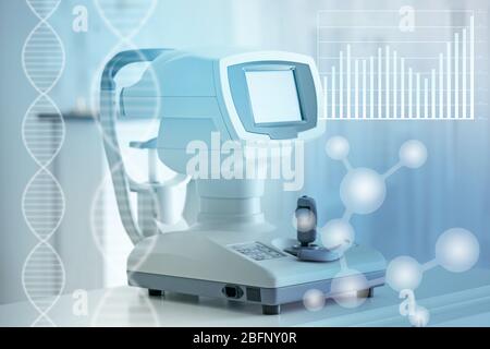 Moderne tonometer in der Augenarzt Büro Stockfoto