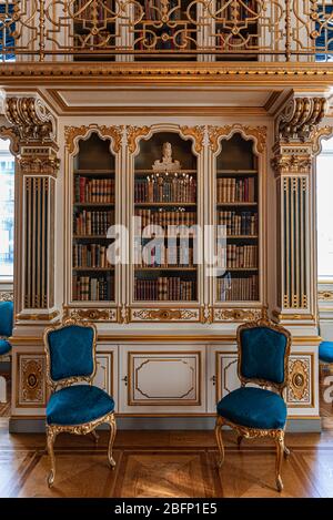 Innenräume der königlichen Hallen im Schloss Christiansborg in Kopenhagen Dänemark Stockfoto