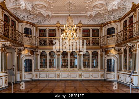 Innenräume der königlichen Hallen im Schloss Christiansborg in Kopenhagen Dänemark Stockfoto