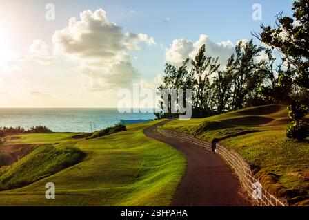 Karrenweg; Port Royal Golf Course; Bermuda Stockfoto