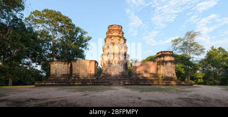 Prasat Kravan hindu Tempel ruinierte Schreine bei Sonnenuntergang im Angkor Wat Komplex, nahe Siem Reap, Kambodscha Stockfoto