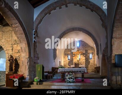 Iglesia de Santa María. O Cebreiro. Lugo. Galicien. España Stockfoto