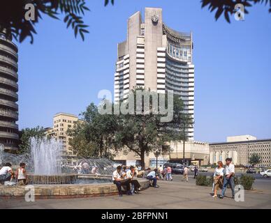 Universitätsplatz, Bukarest (Bucharesti), Rumänien Stockfoto