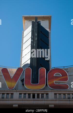 1930er Jahre Art Deco Architektur Vue Cinema West End, 3 Cranbourn Street, Leicester Square, West End, London WC2H von Thomas Somerford Stockfoto