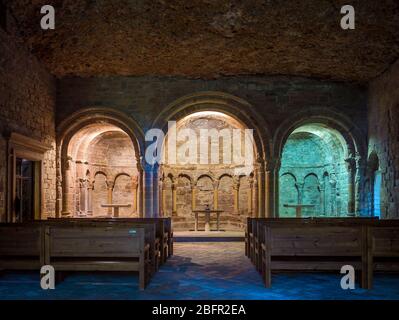 Real Monasterio de San Juan de la Peña. Botaya. Huesca. Aragón. Pirineos. España Stockfoto