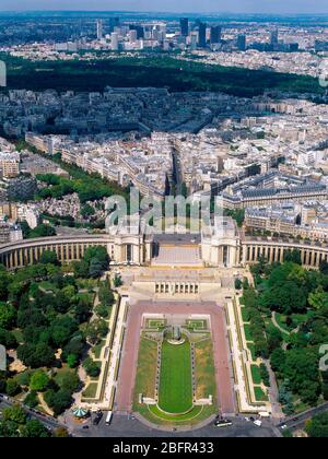 Paris Frankreich Blick vom Eiffelturm Stockfoto