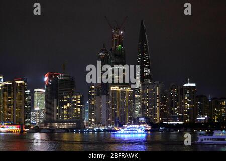 Shanghai bei Nacht Stockfoto