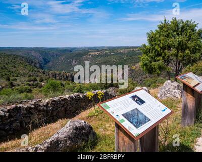 Mirador del Castillo en el Parque natural de los Arribes del Duero. Zamora. Castilla León. España Stockfoto