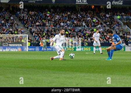 Málaga, Spanien. April 2018. La Liga Match Málaga C.F. - Real Madrid C.F. Stockfoto