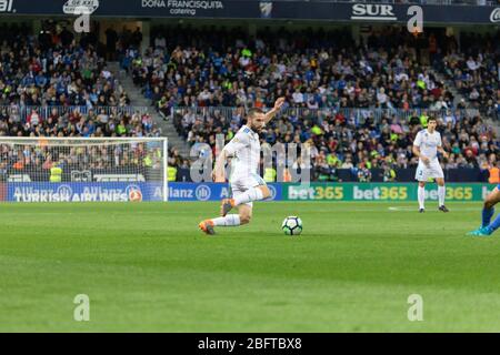 Málaga, Spanien. April 2018. La Liga Match Málaga C.F. - Real Madrid C.F. Stockfoto