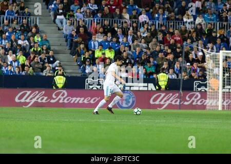 Málaga, Spanien. April 2018. La Liga Match Málaga C.F. - Real Madrid C.F. Stockfoto