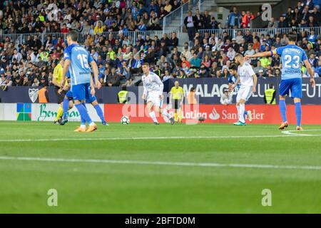 Málaga, Spanien. April 2018. La Liga Match Málaga C.F. - Real Madrid C.F. Stockfoto