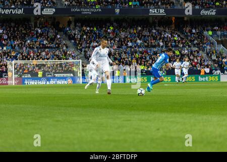 Málaga, Spanien. April 2018. La Liga Match Málaga C.F. - Real Madrid C.F. Stockfoto