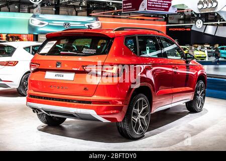 Brüssel, Belgien, Jan 2020 Seat Ateca FR auf dem Brüsseler Automobilsalon, KompaktCrossover-Fahrzeug (CUV) des spanischen AUTOHERSTELLERS SEAT Stockfoto