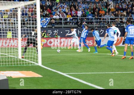 Málaga, Spanien. April 2018. La Liga Match Málaga C.F. - Real Madrid C.F. Stockfoto