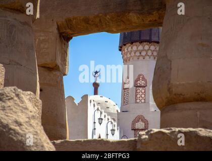 Ein Blick auf die Abu al Haggag Moschee in Luxor, Ägypten Stockfoto