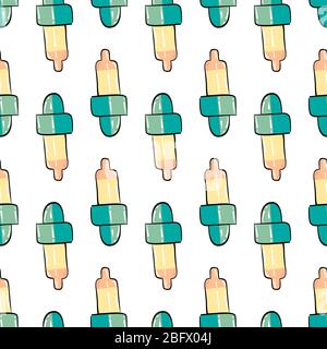 Pipettenmuster, Illustration, Vektor auf weißem Hintergrund Stock Vektor