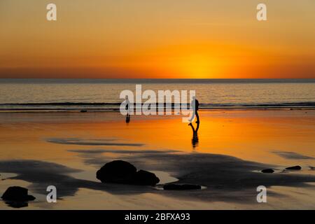 Sonnenuntergang am Cable Beach in Broome, Western Australia Stockfoto