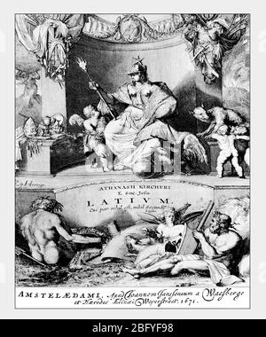Athanasius Kircher Titelseite aktualisiert und zurückgesetzt Stockfoto