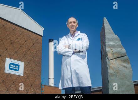 EMBARGGED TO 0001 Dienstag 21 April REDAKTIONELLE VERWENDUNG NUR Ross McMahon, CEO von Kendal Nutricare, dem einzigen britischen Hersteller von Baby-Formel, hat einen Queen's Award für Enterprise, Cumbria, gewonnen. Stockfoto