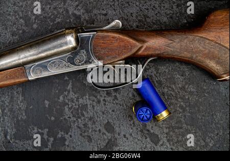 Vintage Jagdgewehr Stockfoto