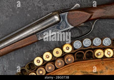 Vintage Jagdgewehr Stockfoto