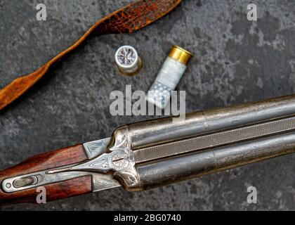 Vintage Jagdgewehr Stockfoto