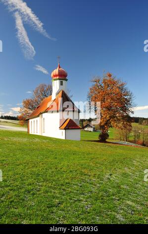 Kapelle in Weitnau im Allgäu, Schwaben, Bayern, Deutschland, Europa Stockfoto