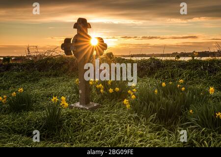 Sonnenuntergang in Our Lady's Island County Wexford Stockfoto